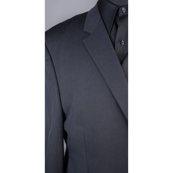 Pronto Uomo 2-Buttn Platinum Charcoal Blazer Wool Sport Coat Suit Jacket Sz 50L - Picture 5 of 13